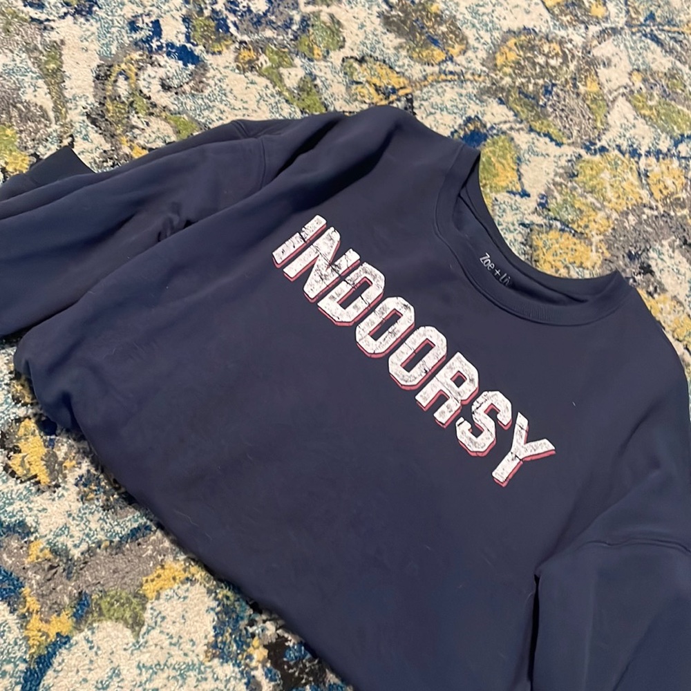 Navy graphic sweater